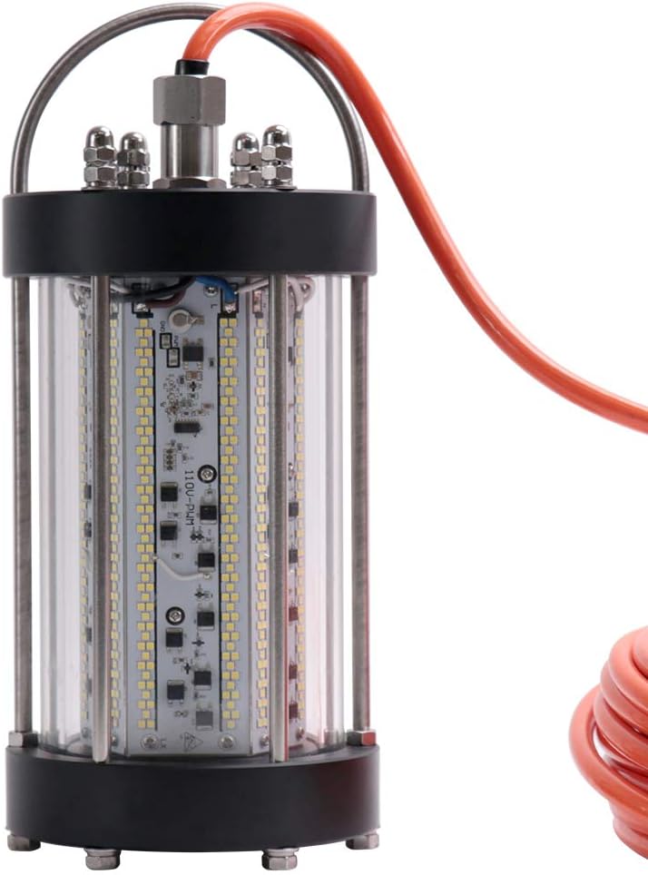 Amazon 集魚灯 ホワイト 100v lm Led 水中集魚灯 600w プロ仕様 明るい 水中ライト 夜焚き 夜釣り イカ 集魚 灯 シラスウナギ 漁 ライト アジング 船 漁港 船舶 ボート K Sガレージ 水中ウキ