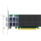 GLOTRENDS 2-Port 100Gb QSFP28 NIC, ConnectX-5, PCIe 3.0 x16, RoCE RDMA | MCX516A-CCAT, 2x 100GbE QSFP28, PCIe 3.0 x16, RoCE RDMA, 197Mpps DPDK, SR-IOV 127 VF/port, HPC/AI/storage