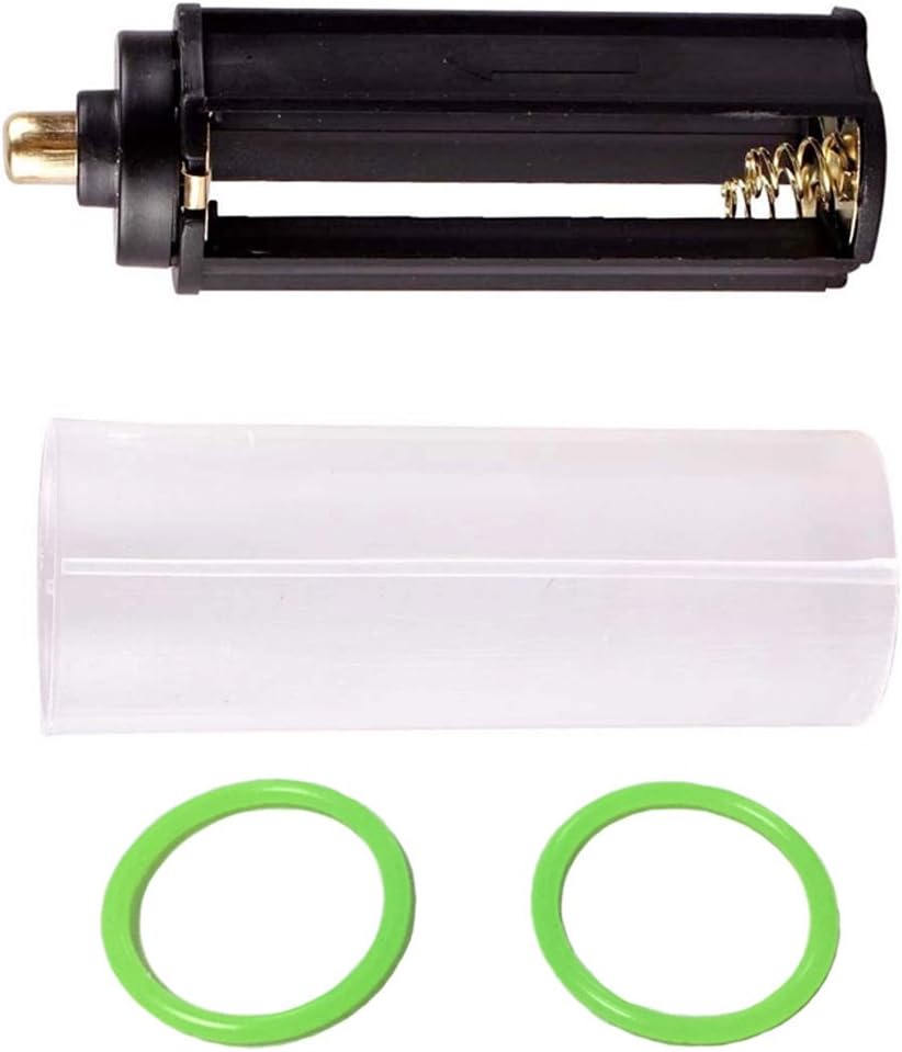AAA Battery Holder Adapter + 18650 Battery Tube Sleeve + Waterproof O Ring for Tactical Flashlight (3 in 1)