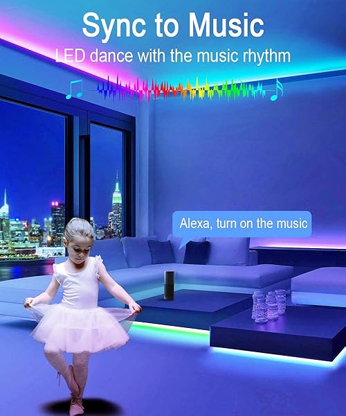Tiras LED Wifi JESLED 5M Tira de LED RGB Compatible con Alexa Google Home App LED Tira Luz Sincronizacin de Msica Perfecto para Navidad Fiesta Decoracin Domstico para Hogar