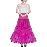 CHERRY LOVE Long Petticoat Ankle Length Underskirt for Wedding Dress Full Length Crinoline Slip