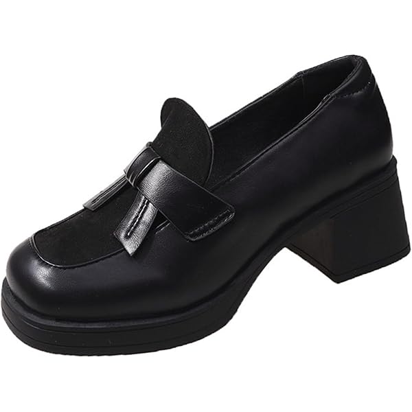 Amazon.com | Windsor Smith Womens Black Leather Platform Loafers