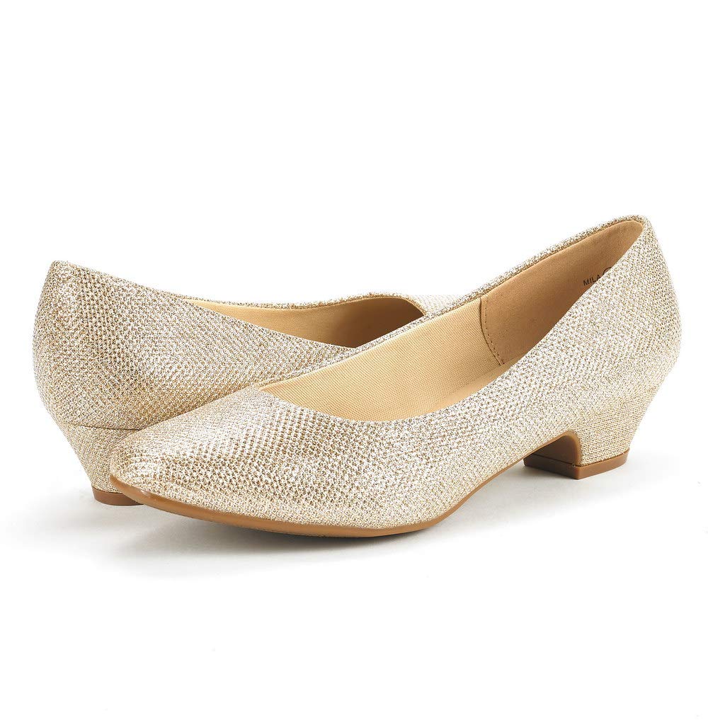 DREAM PAIRS Women's Mila Low Chunky Heel Pump Shoes - Image 3
