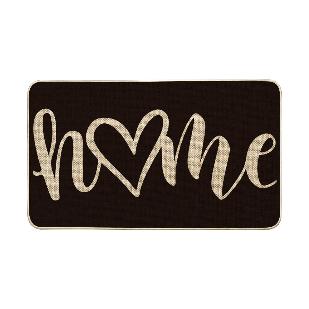 Photo 1 of Artoid Mode Black Heart Home Doormat, Summer Halloween Entryway Welcome Decor Switch Rug Door Mat Floor Mat 17x29 Inch