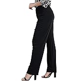 Jostar Women's Elastic Waist Pants – Pull On Stretch Basic Soft Casual Trouser