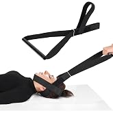 Akyeshi Y Neck Stretcher Strap, Cervical Traction Device with Handle | Y-shaped neck stretching strap with comfort handle and adjustable chin strap for cervical traction routines