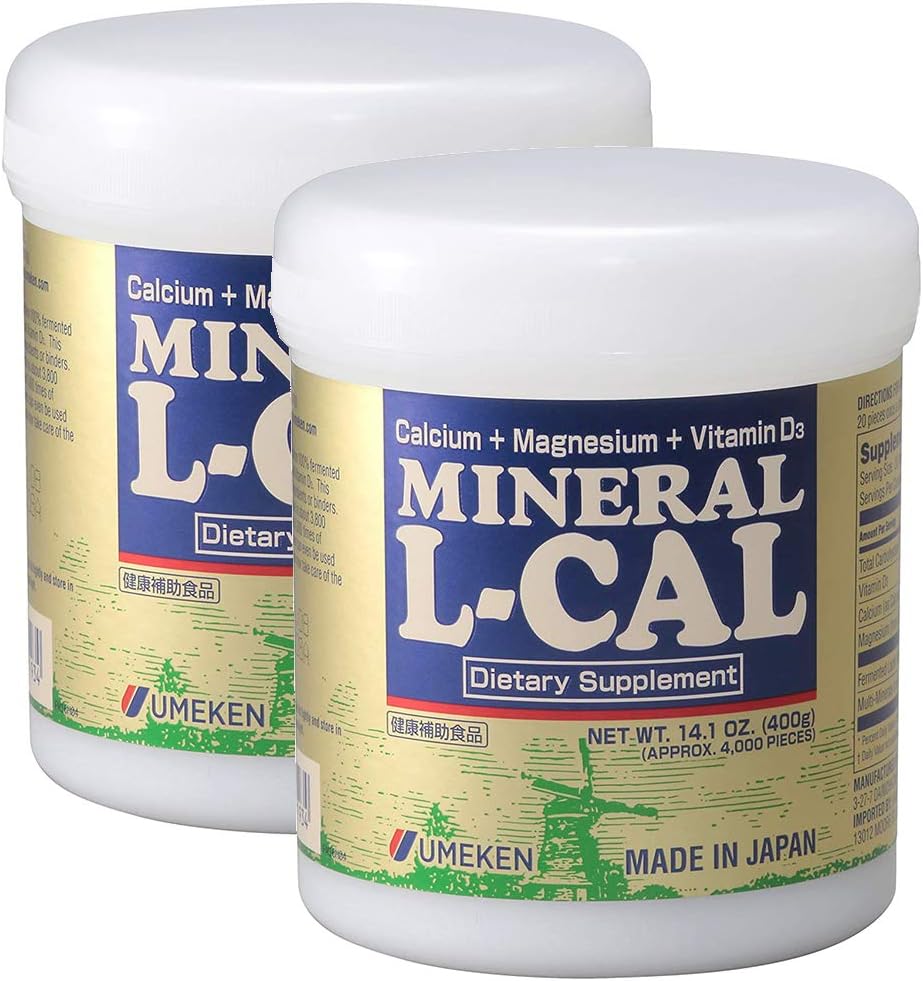 2X Umeken Calcium (Large Bottle)- Enriched with Magnesium, Vitamin D3 and Minerals. 100% Water Soluble and Fast Absorbing. Easy on Stomach. About 12 Month Supply.: Health & Personal Care