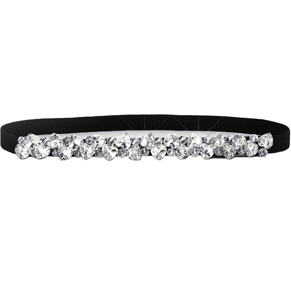 1171 Women\'s Elastic Wide Waist Belt Large Rhinestone Stretch Corset Retro Elerevyo Women main image 4