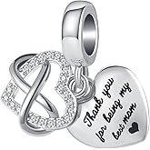 TCHYUN Family Double Heart Charm Infinite Love Bead for Pandora Bracelet Women Gift