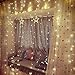 Led Star Curtain Lights, Moon Star String Light 138 LEDs 250CM Length with 8 Modes Plug in Fairy Lights Christmas Window Curtains Light for Home Decoration (Multicolor)
