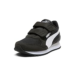 PUMA Kids ST Runner Hook and Loop Sneaker, Black