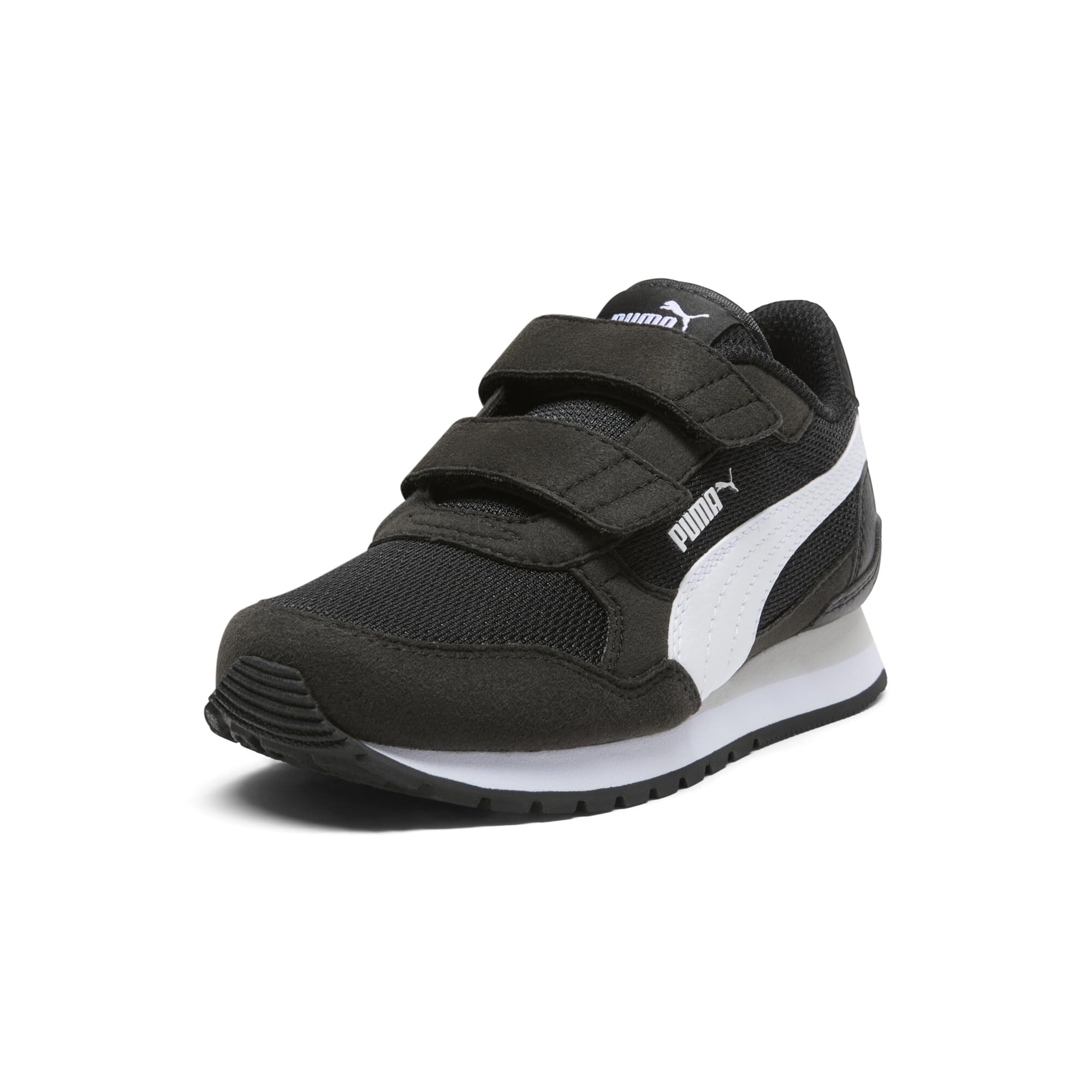 PUMA Kids ST Runner Hook and Loop Sneaker, Black
