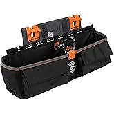 Klein Tools BC511S Bucket Work Center Large Tool Pouch, and Impact Wrenches | S Hook Rail System Accessory, Holds Lineman Tools, Cutters, Crimpers