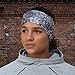 TrailHeads Print Headband | Ponytail Headband for Women | Ear Warmer for running and hiking - grey matrix