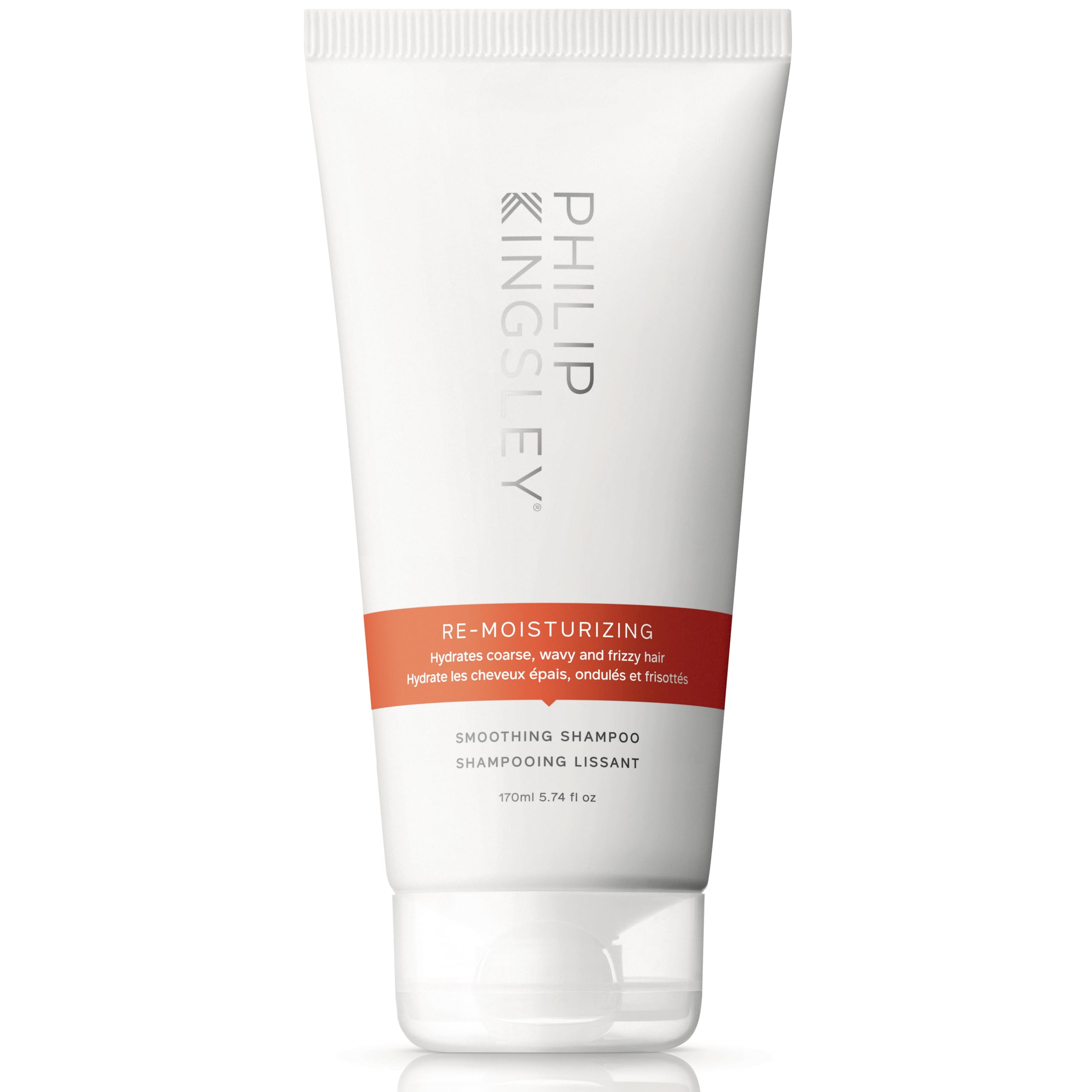 Philip Kingsley | Re-Moisturizing Smoothing Shampoo | For Curly, Frizzy, Wavy, Dry, Coarse Hair Types | Hydrating Shampoo that Re-Moisturizes and Smooths Hair | 170ml