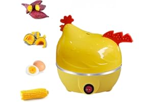 Rapid Egg Cooker, 2026 New Hen-Shaped Electric Egg Cooker for Hard Boiled Eggs, 7 Egg Capacity, Automatic Shut Off, Multifunc