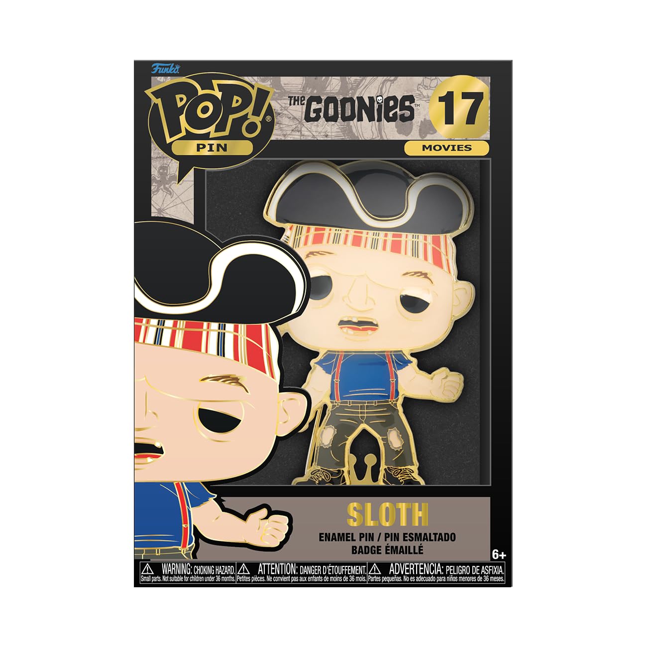 Funko Large Enamel Pin GOONIES: SLOTH - Sloth - the Goonies Enamel Pins - Cute Collectable Novelty Brooch - for Backpacks & Bags - Gift Idea - Official Merchandise - Movies Fans
