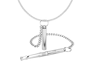 SUBANG Dog Whistle with Metal Necklace Stop Neighbors Dog from Barking Adjustable Ultrasonic Silent Dog Whistle Professional Dog Training Whistles for Dog Daily Training