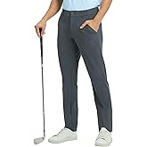 M MAELREG Golf Pants Men Stretch Moisture-Wicking Flat Front Business Trousers Slim Fit Casual Dress Pants for Men Dark Grey