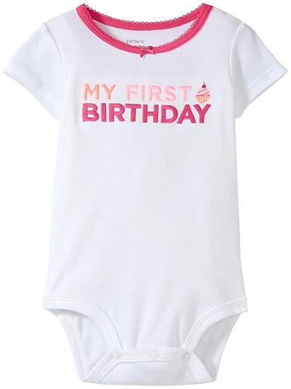 Amazon Com Carter S My First Birthday Bodysuits Clothing