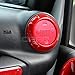 Hooke Road Red Air Conditioning Vent Cover Trim for 2011-2018 Jeep JK Wrangler & Unlimited - 4PCS/Set