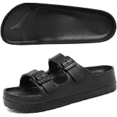 Women Platform Sandals with Arch Support, Adjustable Double Buckle Slide for Woman, Summer Vacation Sandal for Beach,Garden,Pool,Easy Street, Sandalias de Plataforma Para Mujer