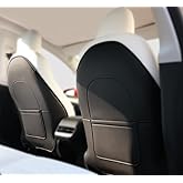 CYBERBEANS 2Pcs for Tesla Model 3/Y Juniper/Highland Leather Seat Back Kick Protectors Accessories 2025 2026,Kids Kick Mats S