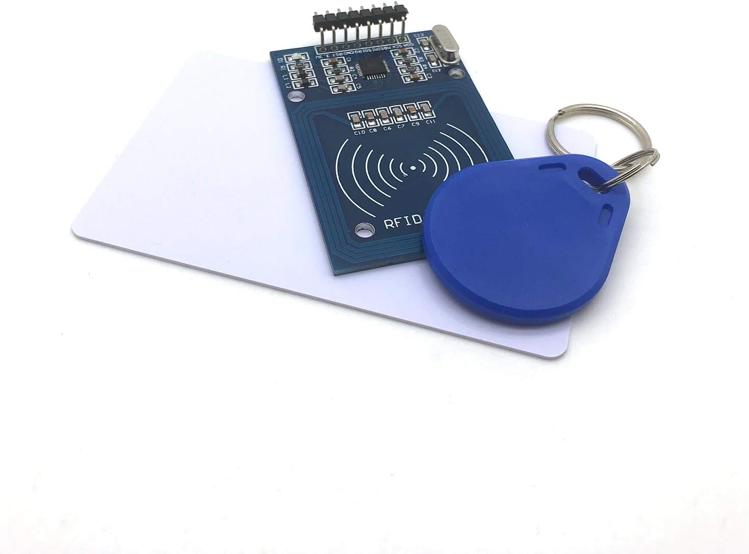 FTCBlock RFID Kit - Mifare RC522 RF IC Card Sensor Module + S50 Blank Card + Key Ring for Arduino Raspberry Pi