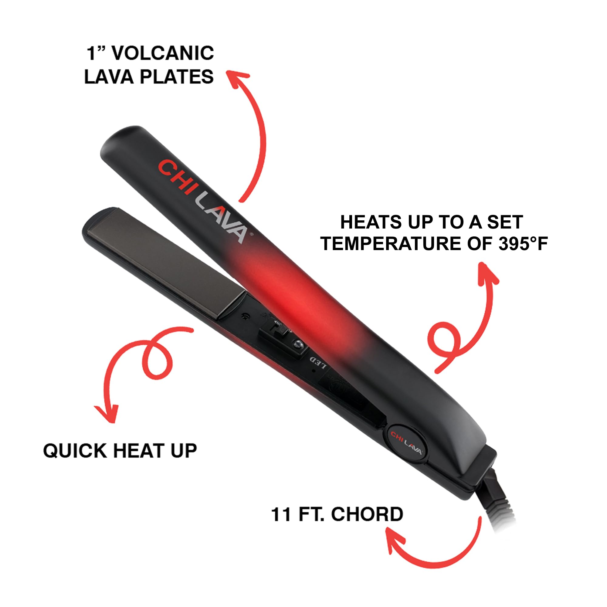 CHI Lava Ceramic Flat Iron, Hair Straightener for an Even & Smooth Finish