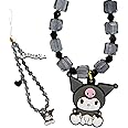 Sonix x Sanrio Beaded Phone Charm | Beaded Wristlet, Universal Phone Strap, and Detachable Cell Phone Lanyard with Silicone Charms | Kuromi