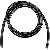 Ucreative 5FT ID 3/16" (5mm) OD 0.433" (11mm) Silicone Vacuum Hose Black | Thick Wall Hose, Verify OD 0.433"(11mm) Before Purchase; 130PSI Max Pressure, High Temp Resistant, Water &amp; Air Use Only