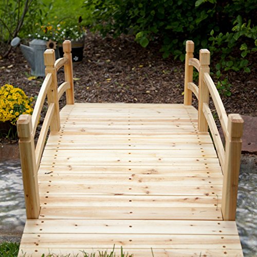 Coral Coast Harrison 6-ft. Wood Garden Bridge - Thumbnail 2