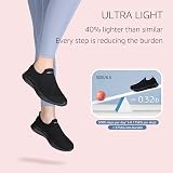HKR Womens Slip On Trainers Breathable Memory Foam Insole All Black UK 5.5 view 5