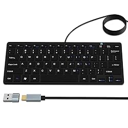Ultra-Slim 78keys USB-C Mini Wired Keyboard with