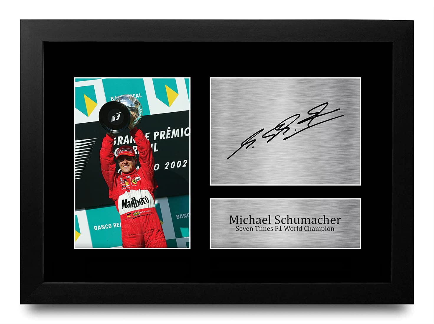 HWC Trading FR Michael Schumacher Gift Signed FRAMED A4 Printed Autograph F1 Formula One Gifts Photo Display — image 1