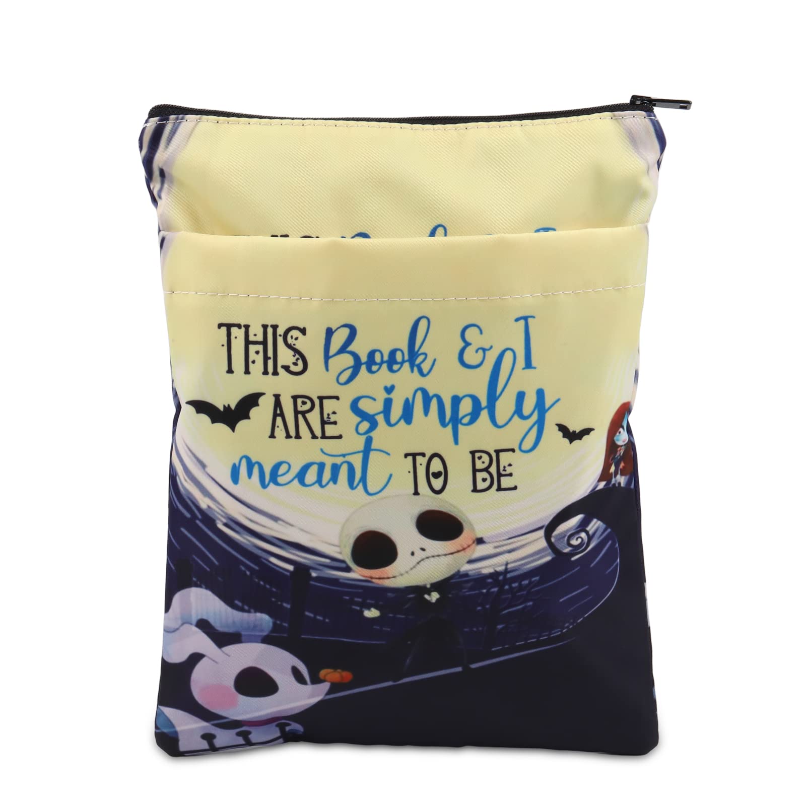 KEYCHIN Jack and Sally Fans Book Sleeve Pumpkin King Fans Gifts Sally Scream Book Cover Protector for Bookish Book Lover, Beige