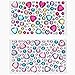 Peachy Keen Crafts 6 Sheets Self Adhesive Jewels - Rhinestone Sticker Gems - Multi Color Gemstone Embellishments