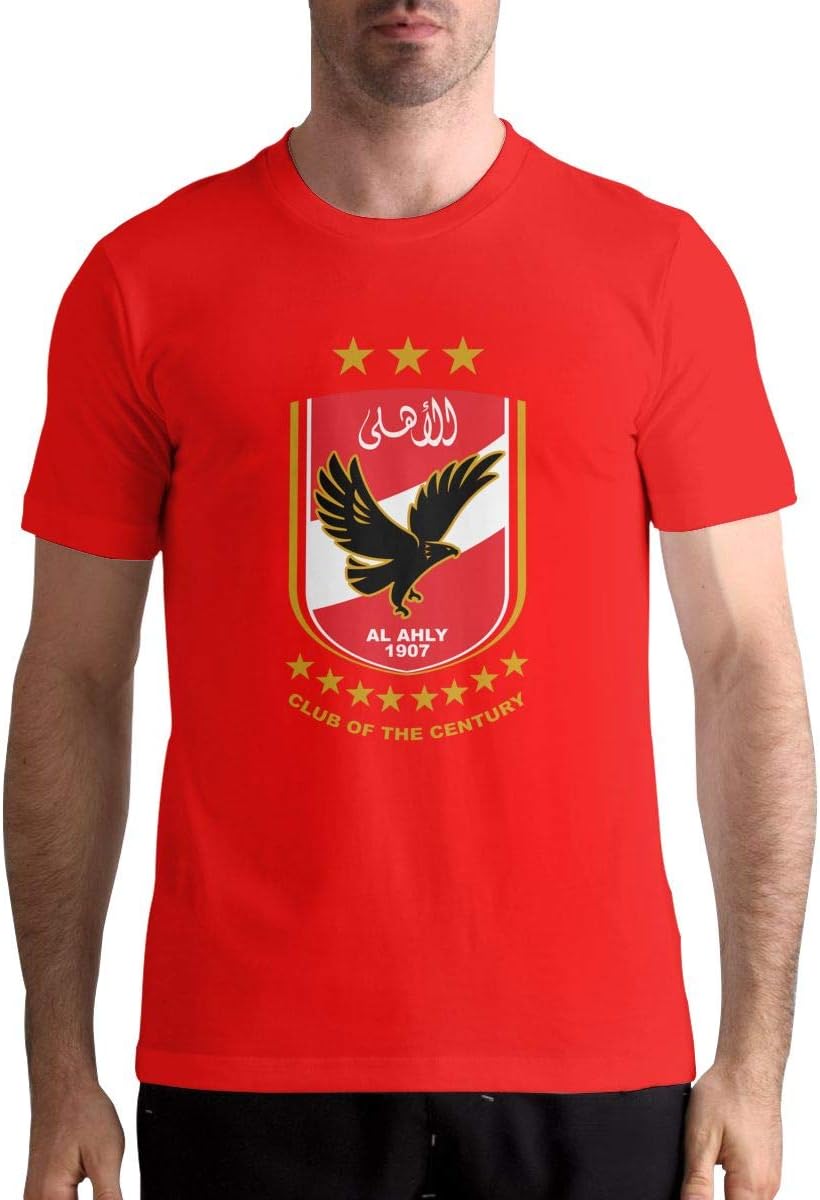 CharlieRGill Al Ahly Sporting Club Egyp Mens Fashion T Shirts Athletic 6XL Red
