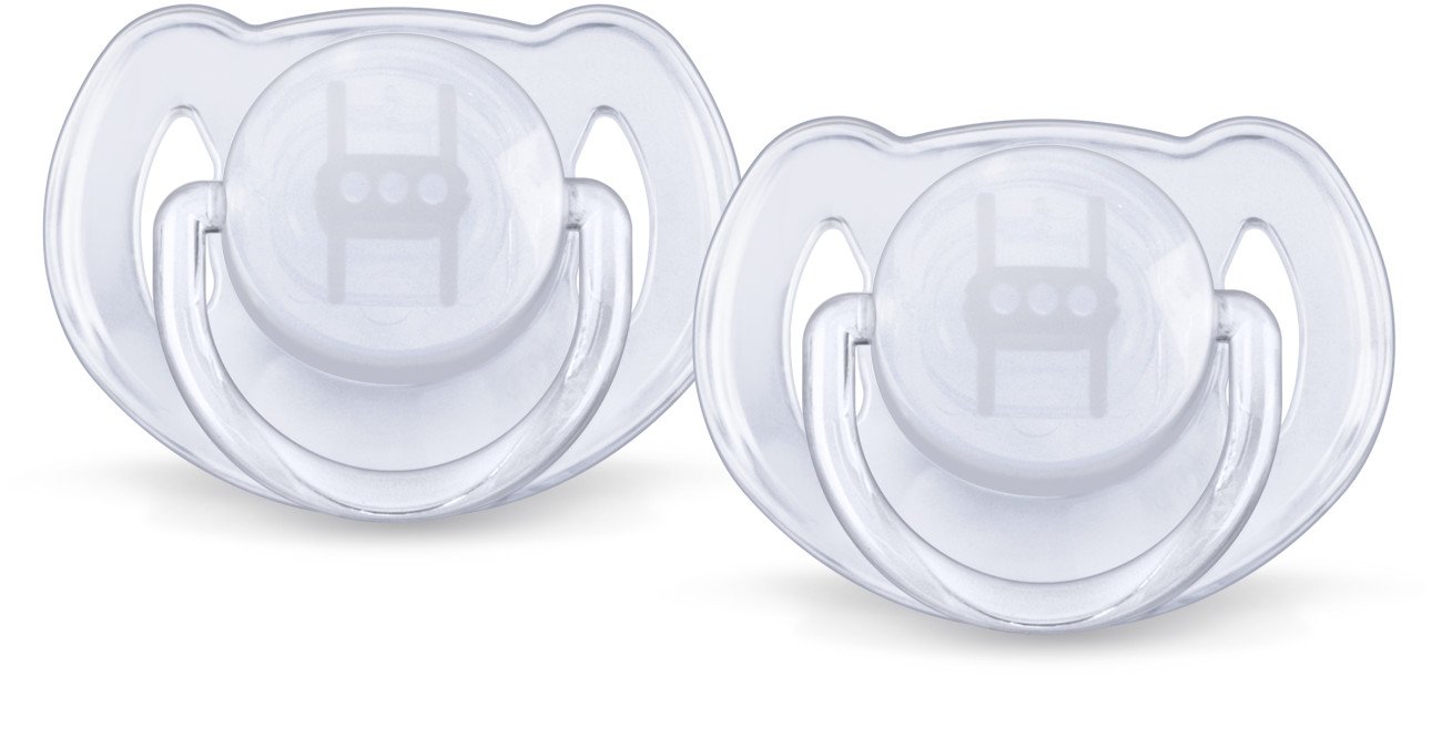 Philips Avent Orthodontic Pacifier, 6-18 Months, Translucent Colors SCF170/22, Colors May Vary