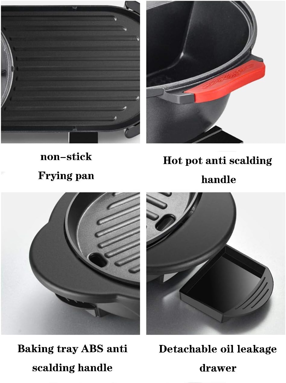 review Electric Teppanyaki Table Top Barbecue Nonstick Grill Griddle BBQ Extra Large Griddle Electric for Camping Indoor Outdoor (Size : E)