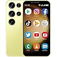 Mini Smartphone S24 Ultra 3G Unlocked Mini Phones 3.5" HD Display WiFi GPS Android 8.1 Cell Phones HD Camera Dual Sim Small Phone 2GB RAM 16GB ROM Mobile Phone (Yellow)