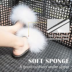 Women's Furry Slides Faux Fur Slides Fuzzy Slippers