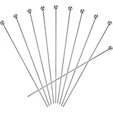 uxcell 20Pcs Stainless Steel Cocktail Toothpicks, 7.9 Inch Metal Cocktail Picks Fruit Sticks Reusable Long Martini Picks Cock