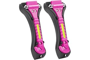 Cleverool Car Safety Hammer Window Breaker, 2-in-1 Emergency Escape Tool with Seat Belt Cutter for Women, 2 Pack Cute Pink Safety Escape Hammer for Car, Family