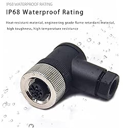 2 Pcs M12 Connector 4 Pin Wiring A Code Shiled