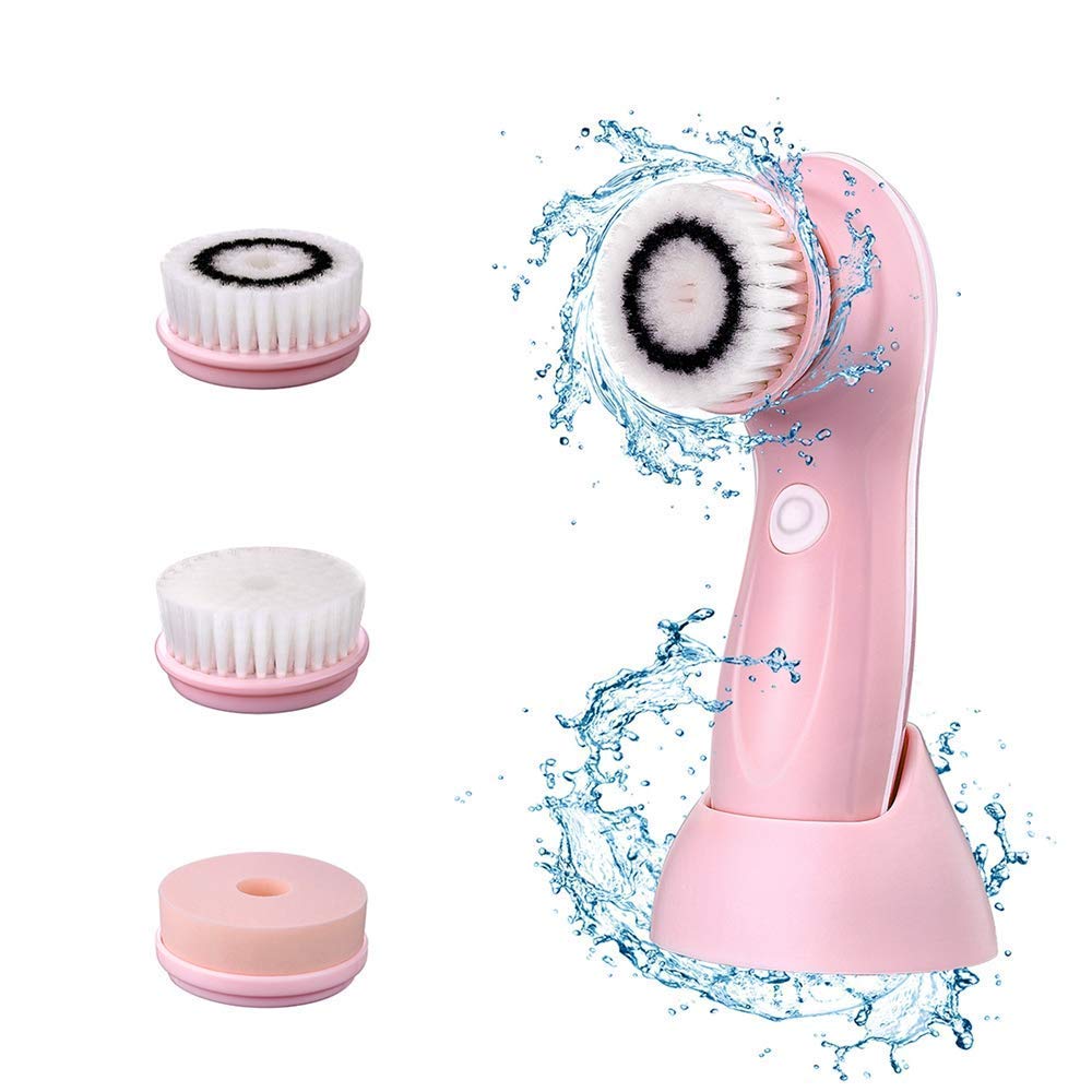Face Brush Facial Brush Rechargeable Rotating Waterproof Cleansing Brush Set Ubbetter NEW style 2 Speeds With 3 Brush Heads Blackhead Remover Exfoliating Massage: Beauty