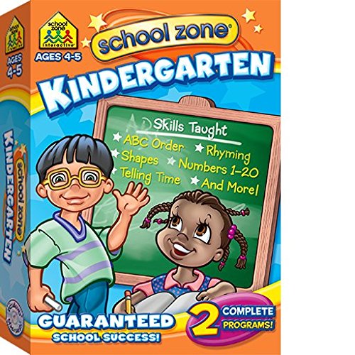 SCHOOL ZONE KINDERGARTEN SOFTWARE (WIN XPVISTAWIN 7/MAC OS X10.6 OR LATER)