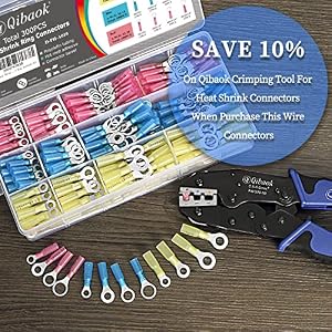 TICONN 250Pcs Heat Shrink Wire Connectors Crimping Tool