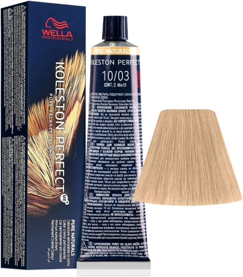 Wella Koleston Perfect ME+ 10/03 Lightest Blonde Natural Gold Hair Color 60ml