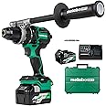 Metabo HPT 36V MultiVolt Cordless ½-Inch Hammer Drill Kit 1,400 in-lbs. Max Torque Reactive Force Control Optional AC Adapter DV36DC